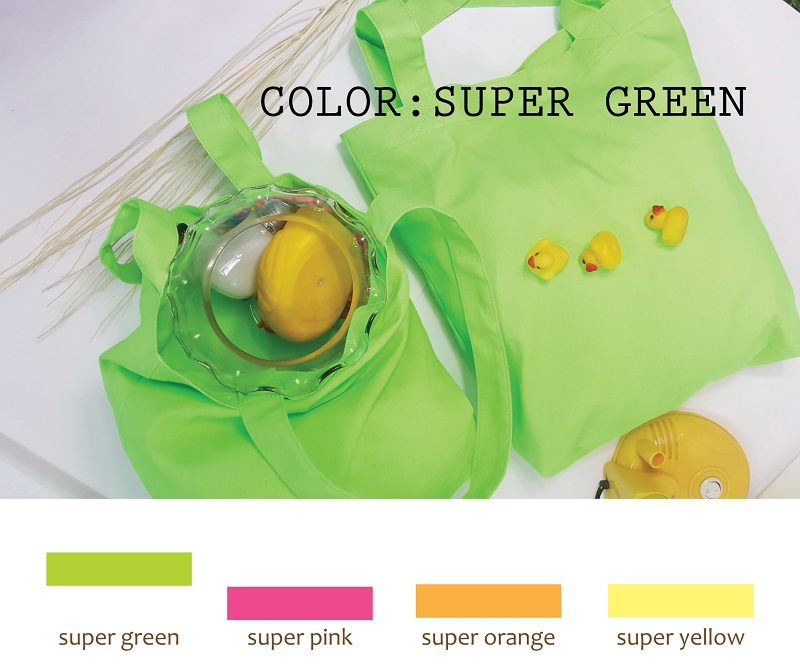 ถุงผ้าแคนวาสสีเขียว