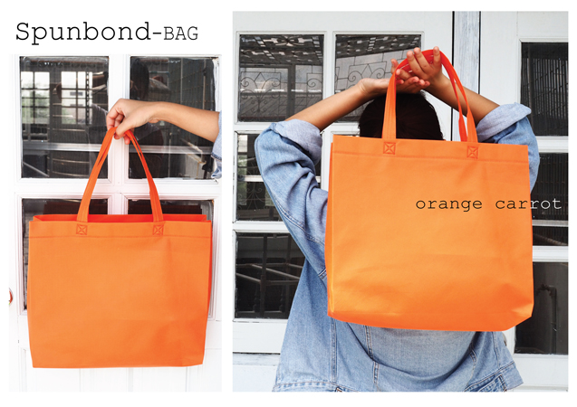 ขายส่งถุงผ้า ราคาถูก สีส้ม