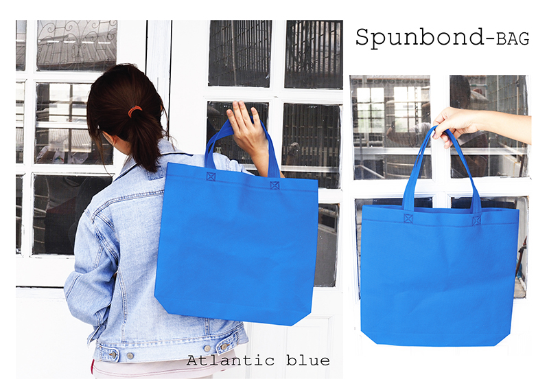 ถุงผ้าสปันบอนด์ขายส่ง สีน้ำเงิน