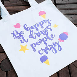 ทำถุงผ้า งานhappy