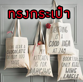 ทรงกระเป๋าผ้า